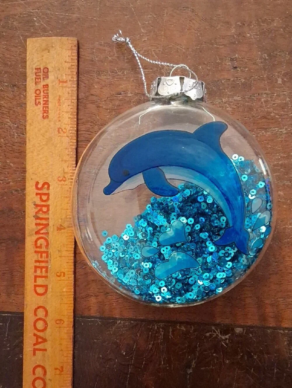 Blue Dolphin Sequined Ornament